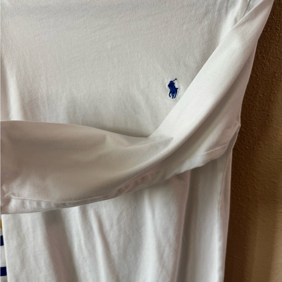 Boys Polo Ralph Lauren White Long Sleeve Tee - Picture 3 of 6